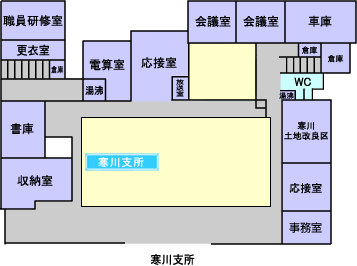 寒川支所・地域情報課(ケーブルネットワークセンター)平面図