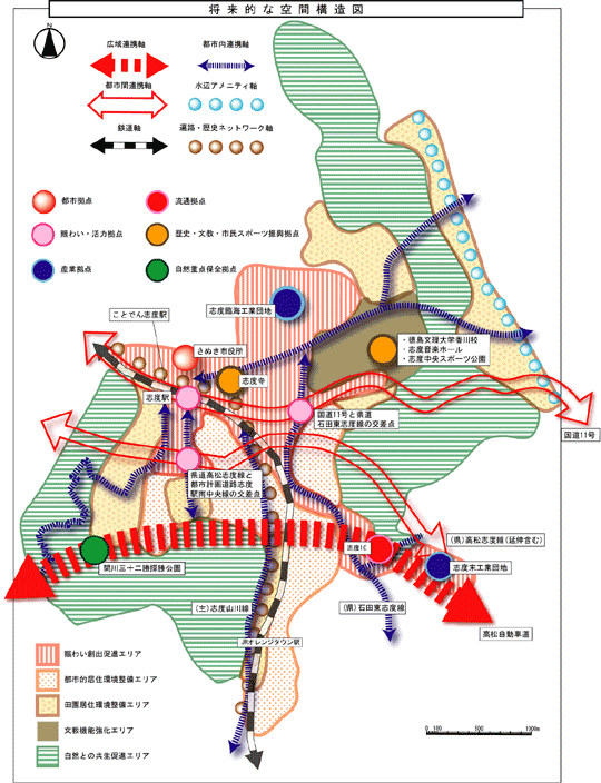 将来的な空間構造図（北西部）