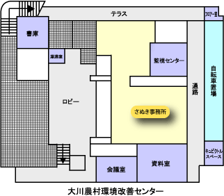大川支所・上下水道部平面図1