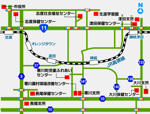 保健センターへのアクセスの画像