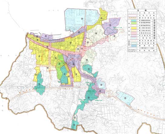 さぬき市の用途地域図写真