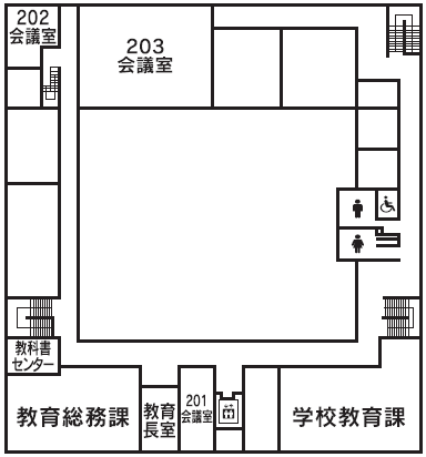 寒川第2庁舎2階フロアマップ