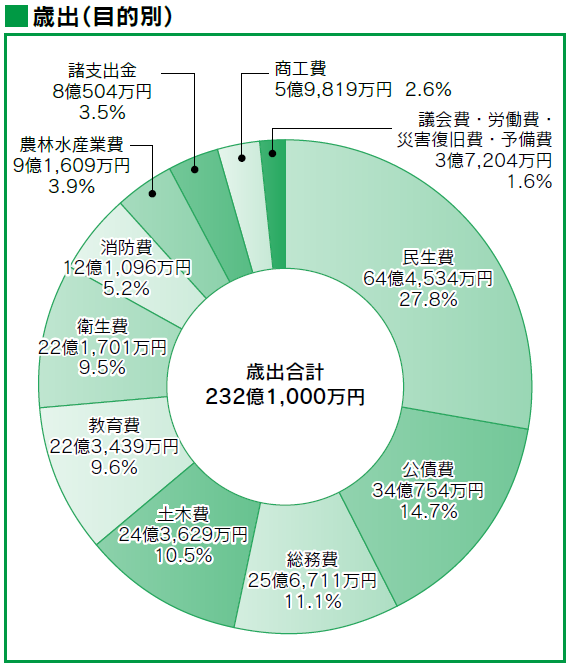歳出予算（目的別）の画像
