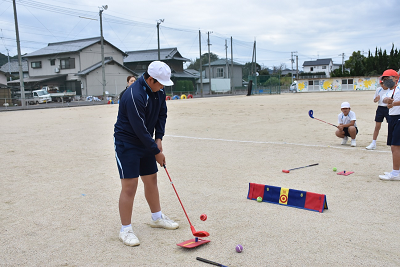 増田さんとパッティング練習