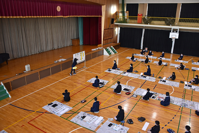 長尾小学校書き初め大会校長先生挨拶