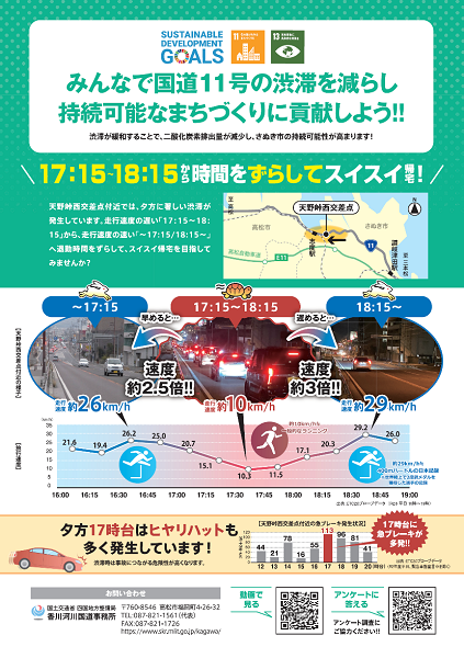 渋滞緩和対策周知のチラシ