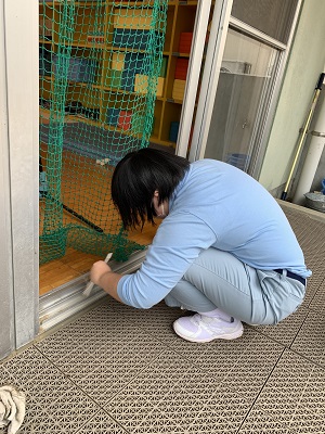 長尾公民館建物内清掃
