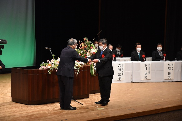 消防功労代表岡村義弘氏