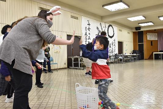 エッグレースの様子