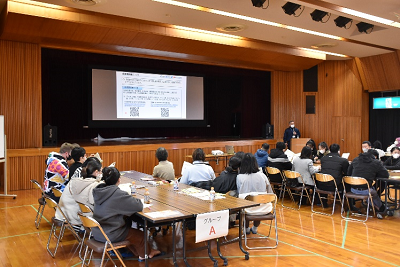 防災訓練講演の様子