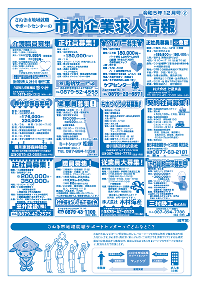 求人情報紙裏面画像